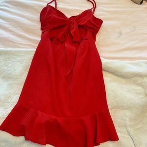 red hello molly mini dress